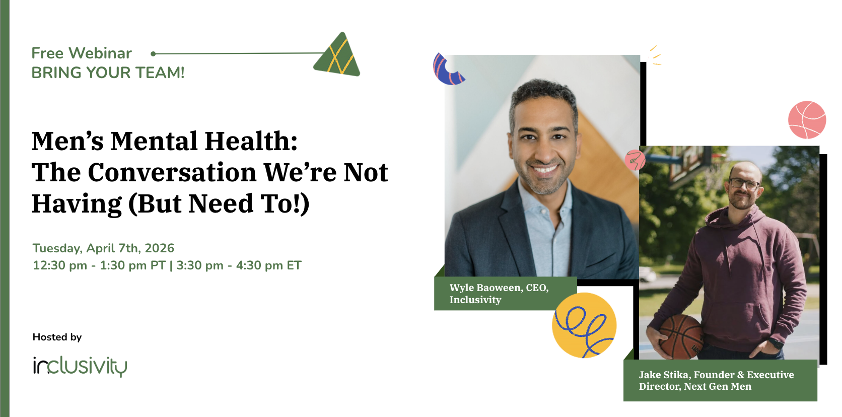 Men's Mental Health Webinar Poster